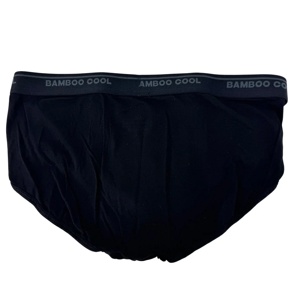Bamboo Cool Men's Brief Underwear Black‎ Breathable Comfortable Size L